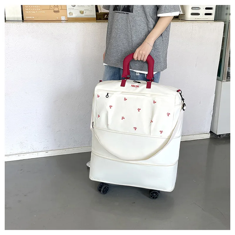 Large Capacity Expandable Hand Travel Bag, Portable Duffel Bag for Short Business Trip, Gym Sports Bag, Maternity & Storage Tote