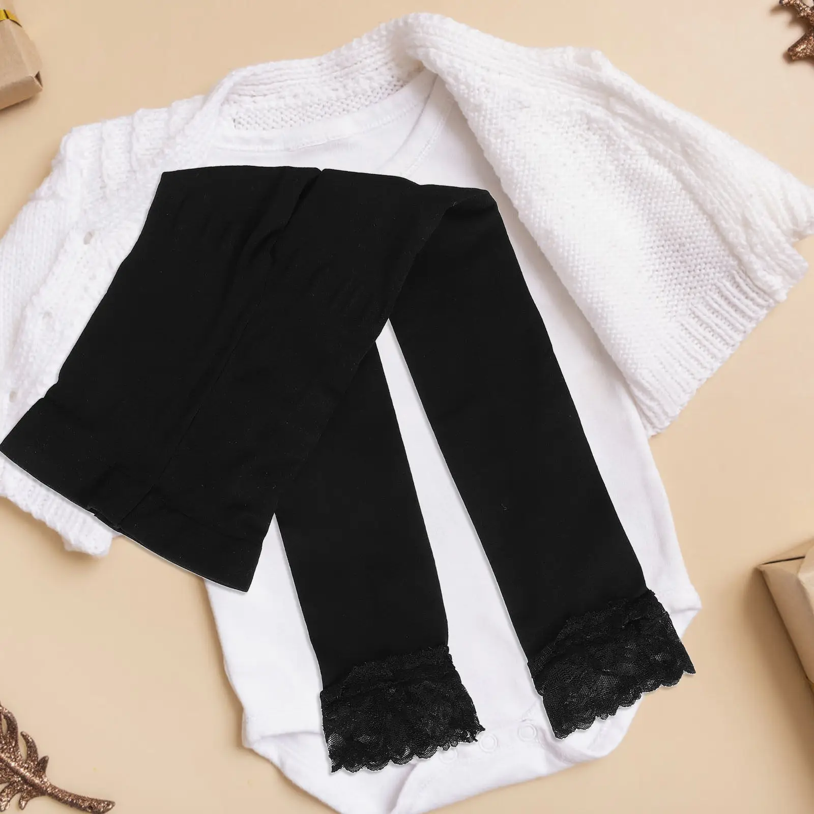 Childrens Lace Edge Leggings Girls Summer Cropped Fitted Stretch Pants Vibrant Color Options for Play Sports Parties School