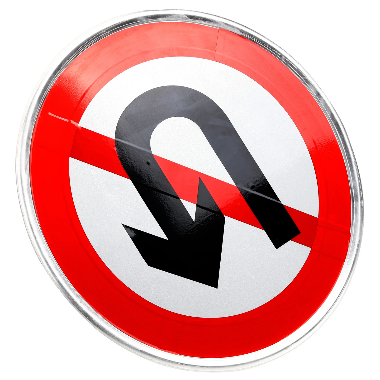 

Metal No Turn Around Sign for Driveway and Private Road Reflective Weather Resistant Clear Visible Nighttime Safety Traffic