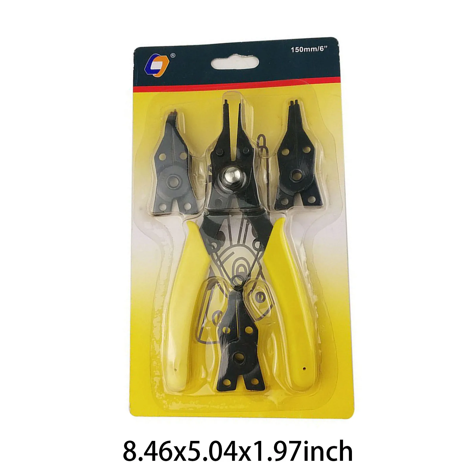 4 In 1 Convertible Internal External Retaining Ring Plier Anti-Slip C Clip Circlip Lock Ring Removal Tool for Narrow Space view 6