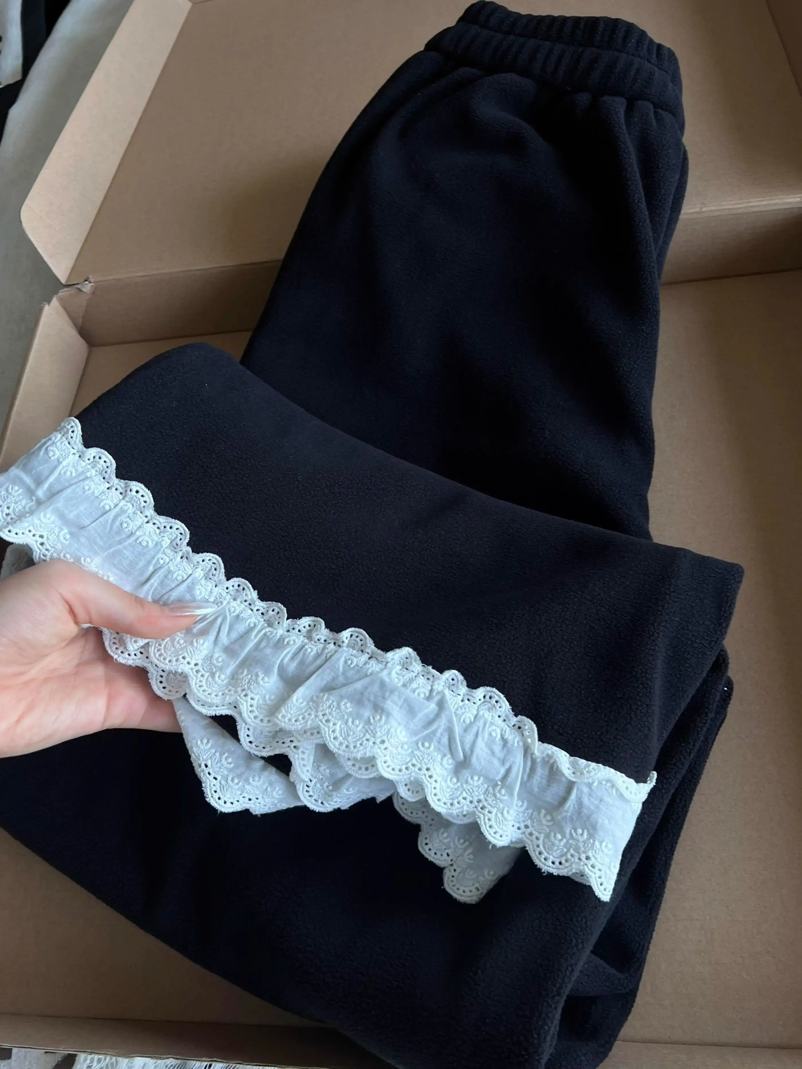 Pantaloni da donna larghi primaverili in mussola elastici da jogging Minimalismo stile coreano per il tempo libero da donna College Pendolarismo All-Match Traspirante Nuovo