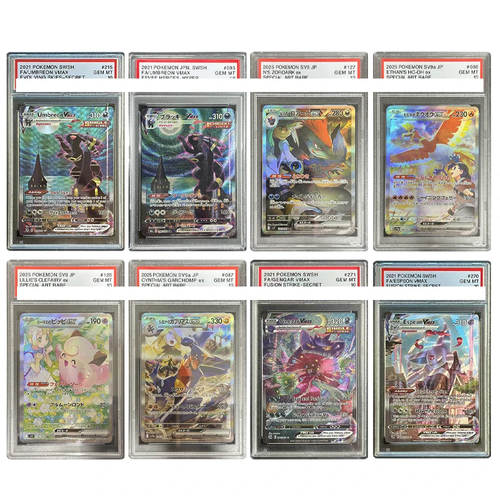 لتقوم بها بنفسك البوكيمون أنيمي بطاقة Gengar أيونو Lillie Umbreon ETHAN EEVEE 10 نقاط تصنيف بطاقة أنيمي بطاقة الألعاب هدية لعبة