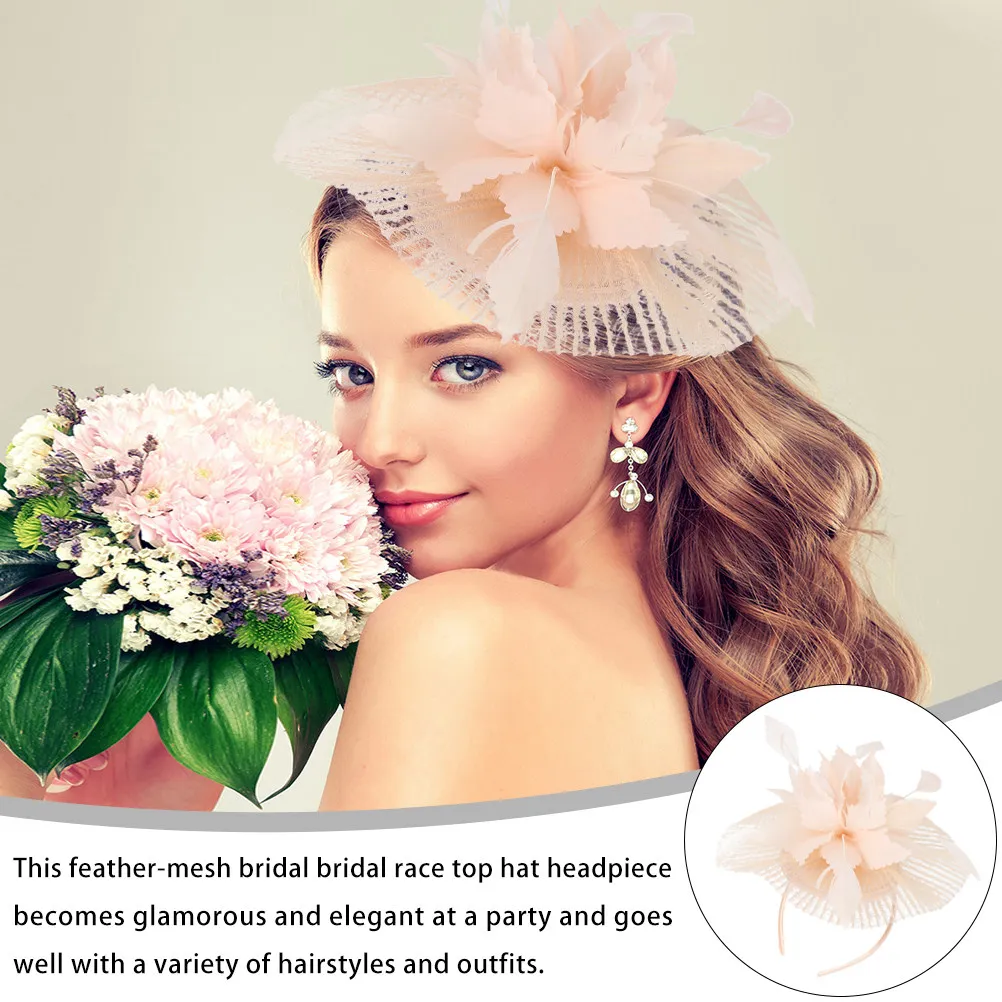

Fascinator Hat for Women Elegant Mesh Plumage Headdress Wedding Tea Party Photo Prop Bridal Tops Hat Fascinators for Women
