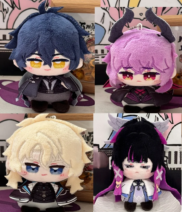

Genshin Impact Varka Kyryll Flins Columbina Durin Mascot Costume Plush 10cm Doll for Cosplay Events Pendant Keychain Roleplay