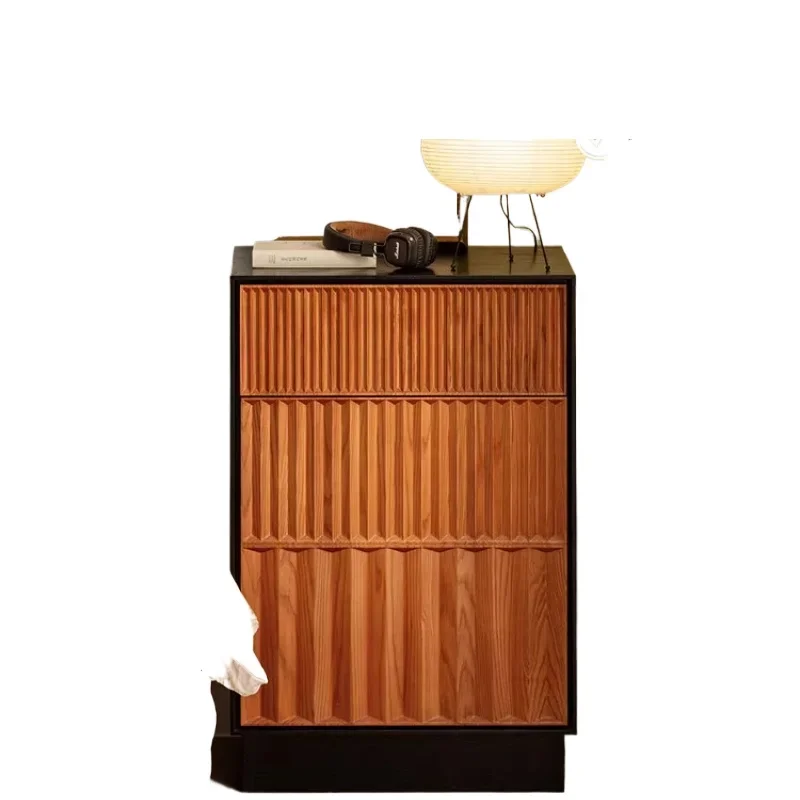 Medieval style bucket cabinet, bedroom locker, solid wood bedside bucket cabinet, living room wall cabinet, multi-layer storage