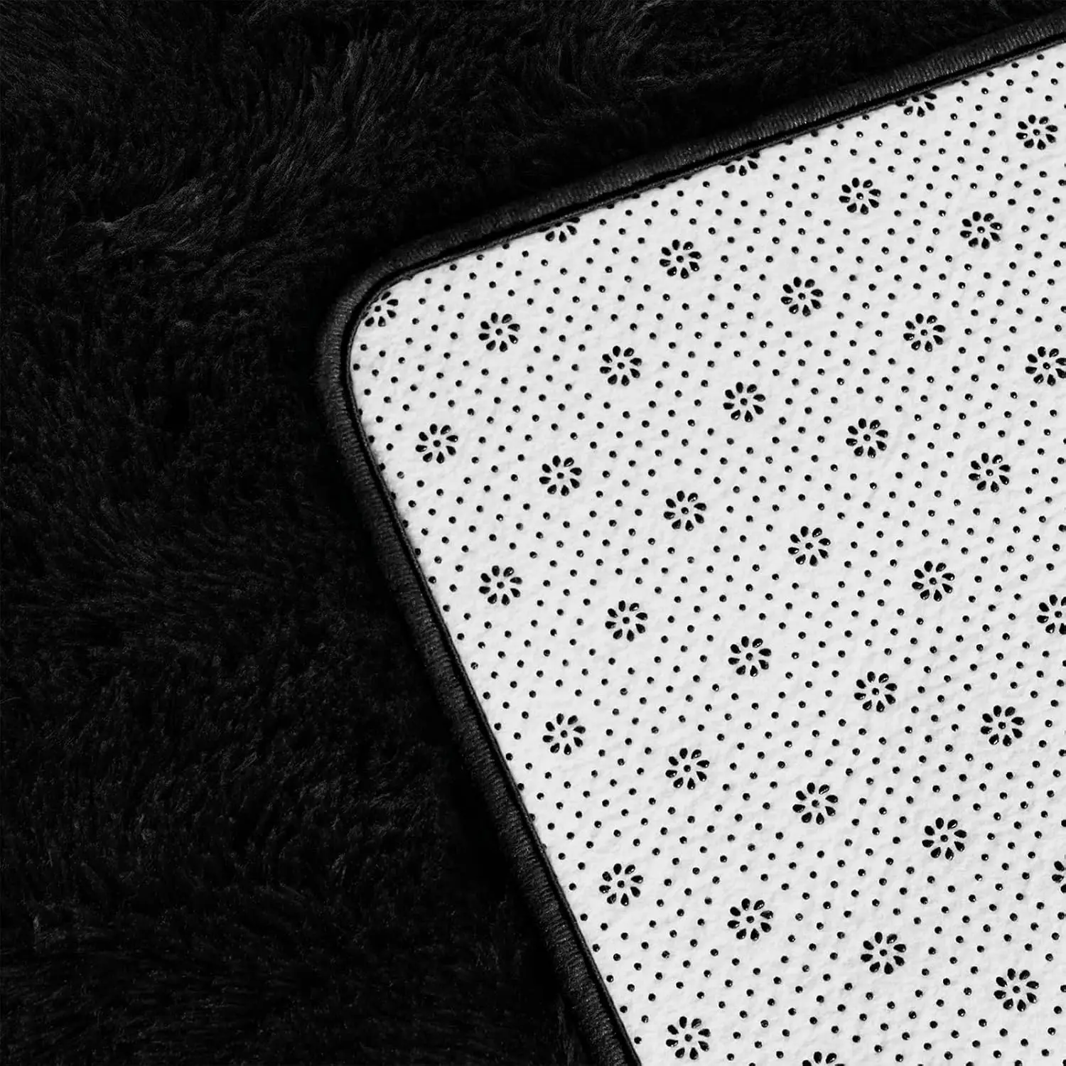VIKAMA black Area Plush for Bedroom, Living Room Fluffy Rug, Large Area Rug Shag Shaggy Carpet Soft Plush Furry Bedside Rug view 6