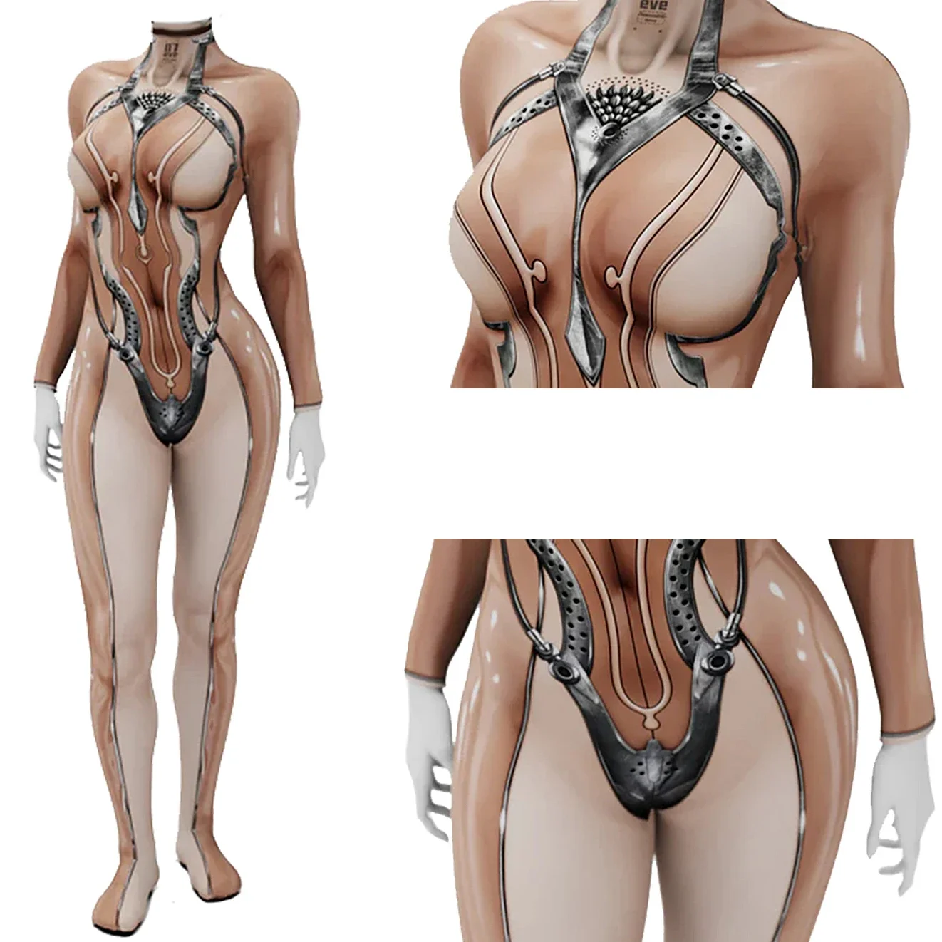 Ps5 Spiel Stern Klinge Vorabend Cosplay Kostüm Superheld Bodysuit Frau Mädchen Catsuit gedruckt Spandex Zentai Outfit Halloween Kostüm