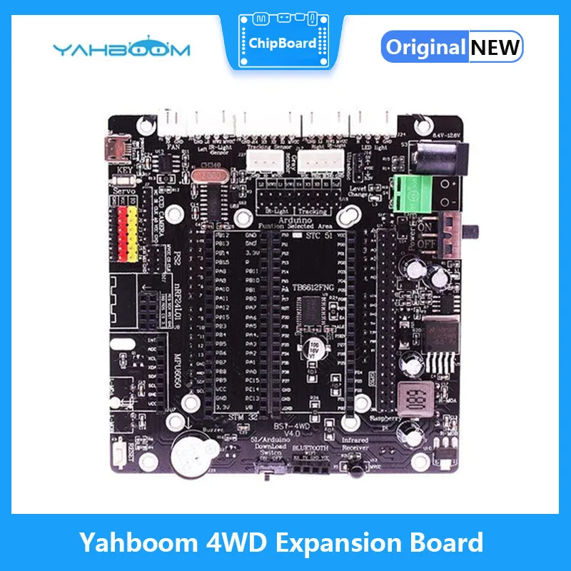 

Yahboom 4WD smart car driver expansion board 51 microcontroller/Raspberry Pi/STM32/UNO robot expansion development