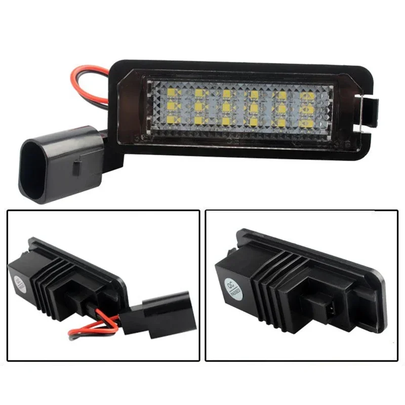 12V Car License Plate Lights LED Lamp Auto Accessories for Skoda Seat Leon 2 3 Ibiza VW Golf 4 5 6 MK4 MK5 MK6 Passat CC Polo