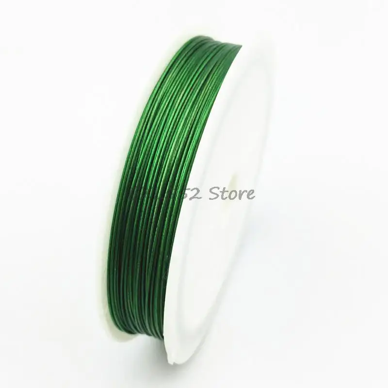 1Pc Red Yellow Blue Green Gray 30M/Roll 0.6mm Rubber Coating Lead Sealing Wire with Various Seal 7 Shares Stainless Steel Wire