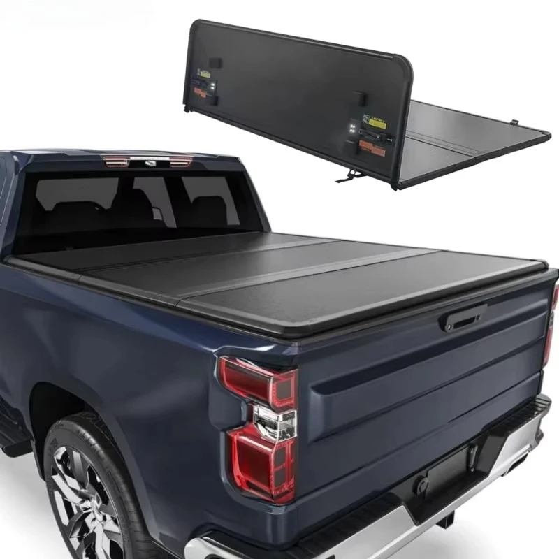 

Pickup 5.8 8 ft Trunk Lid Hard Tri Fold Tonneau Cover Truck Bed Cover for 2012 2015 2016 Chevy Silverado 1500