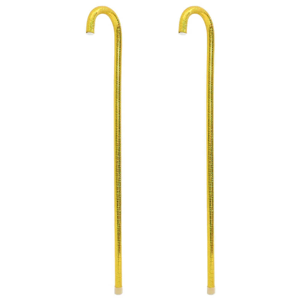 2Pcs Kids Cosplay Cane Jazz Dance Prop Halloween Party Decor Stage Performance Accessory Kids Cosplay Cane Halloween Crutch Prop