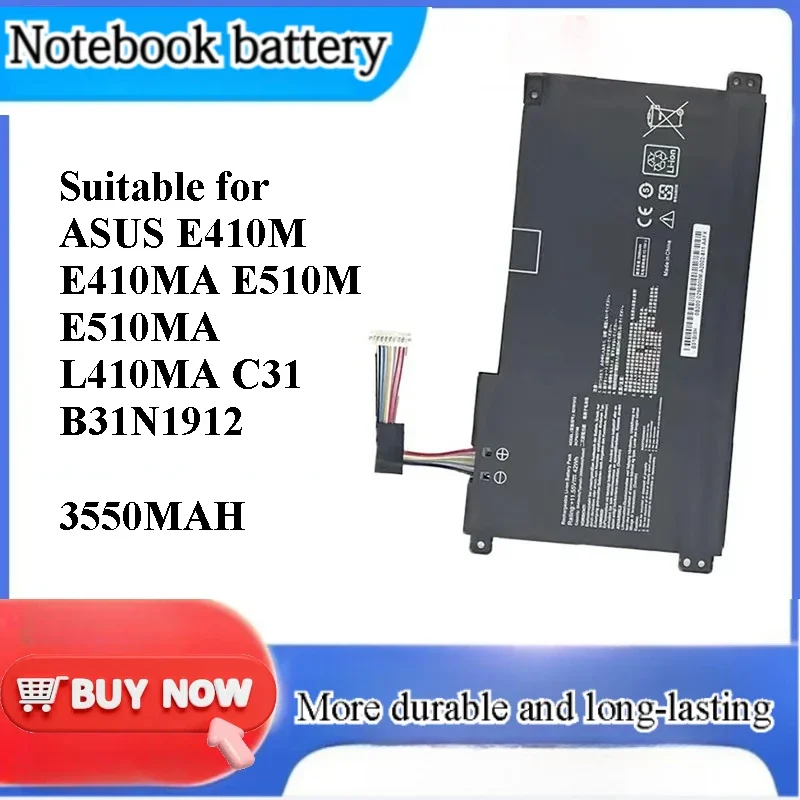 [B31N1912] for ASUS E410M E410MA E510M E510MA L410MA C31 Laptop Battery Replacement Battery