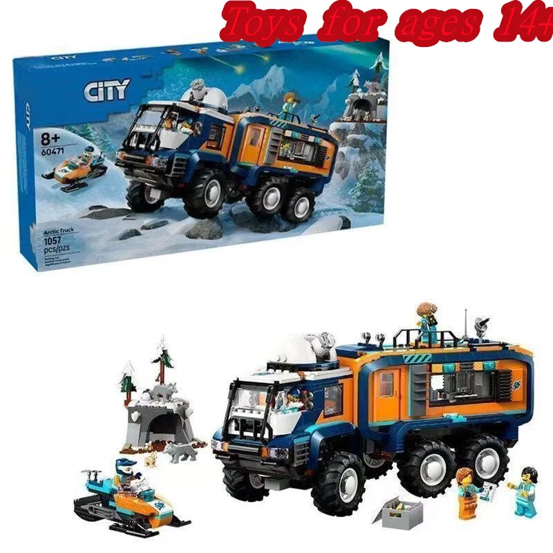 

Набор для сборки грузовика-научной лаборатории Arctic Explorer, 1064 детали, с 5 минифигурками и 3 волками, подарок для детей на праздничные мероприятия