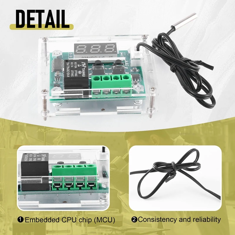 Termostat W1209 DC 12V termometr przełącznik kontroli temperatury kontroler z cyfrowym wyświetlaczem LED z obudową