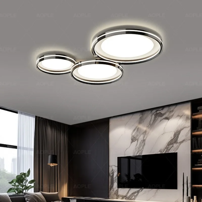 Simple Personality Ultra-Thin Metal Ceiling Lamps Eye Protection Living Dining Room Ceiling Lights Bedroom Kitchen Study Decor