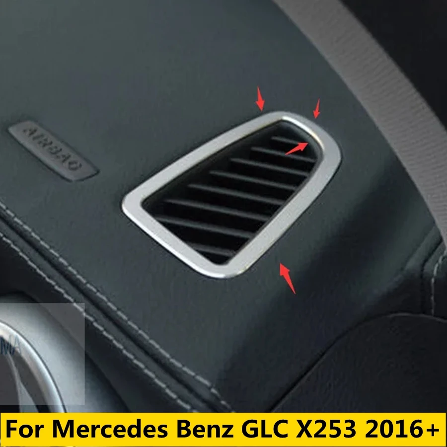 

Auto Metal Dashboard Front Air Conditioning Outlet AC Vent Cover Trim Fit For Mercedes Benz GLC X253 2016 - 2021 Accessories