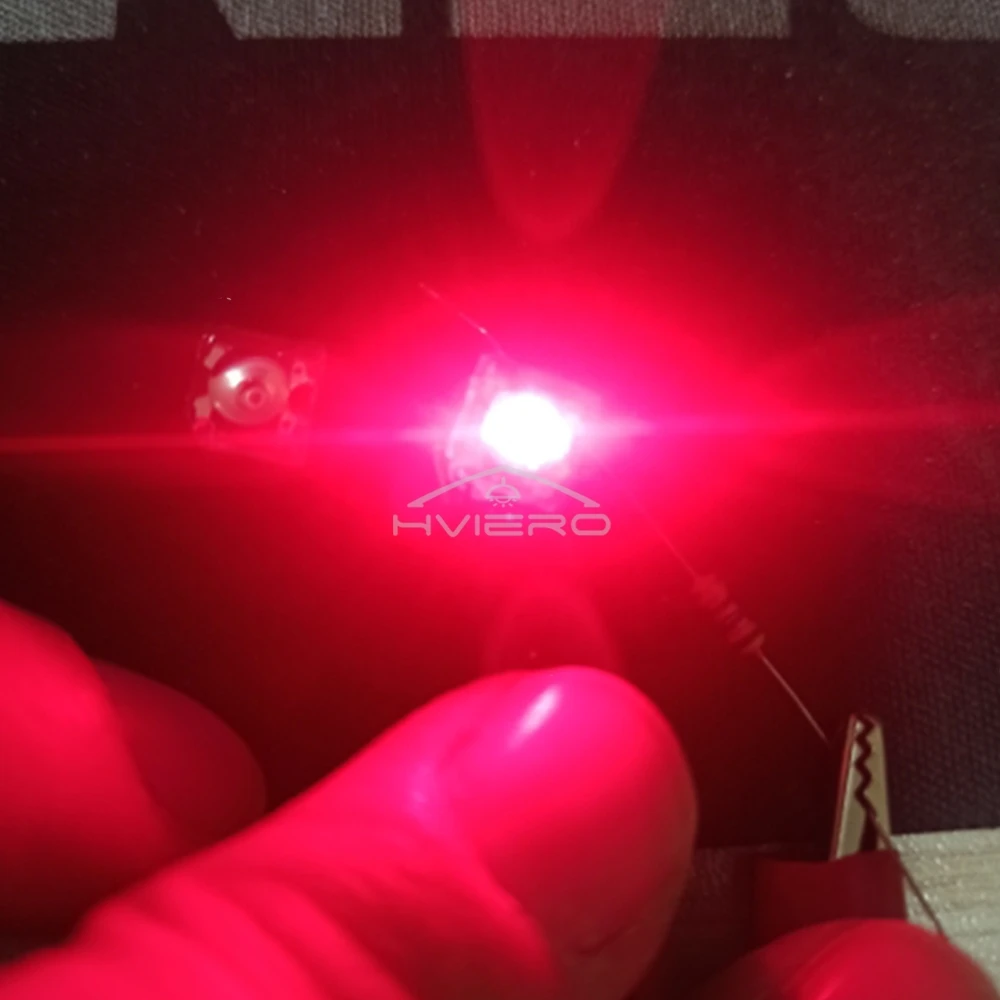 Iranha-LEDポケモンダイオード,ドーム型ランプビーズ,超高輝度,白色,赤,緑,青,黄,3mm, 4ピン,100個