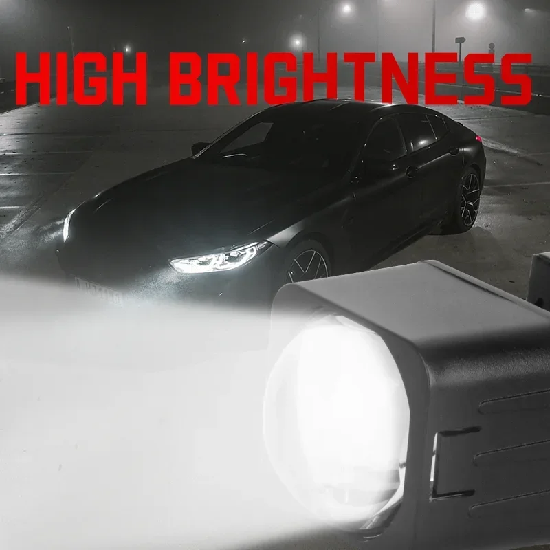 1/2PCS Matrix LED Mini Lens 1.5 Inch Bi-led Headlight Projector Kit High Low Beam Headlamp for Car Motorcycle Auto Accessories