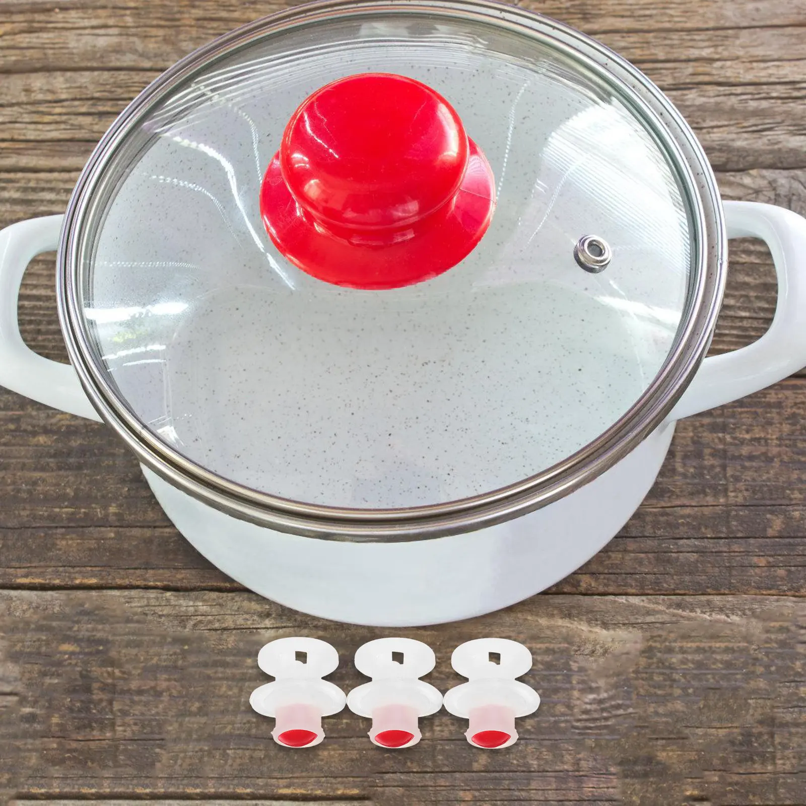 5Pcs Universal Micro Pressure Cooker Valve Silicone Safety Relief Valve Compact Replacement Part for Mini Pressure Cooker Lids