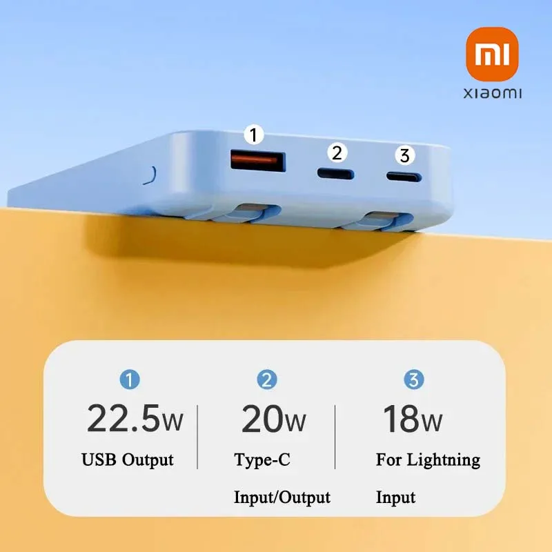 Xiaomi 50000mah パワーバンク 22.5w 急速充電 Magsafe ワイヤレス充電用 内蔵ケーブル iPhone 用ポータブルパワーバンク