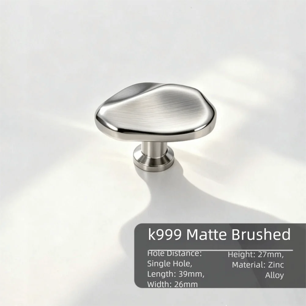 

Bright Silver Silver Single hole Handle Modern Simple French-Style Drawer Cabinet Handle New Chinese-Style Luxury
