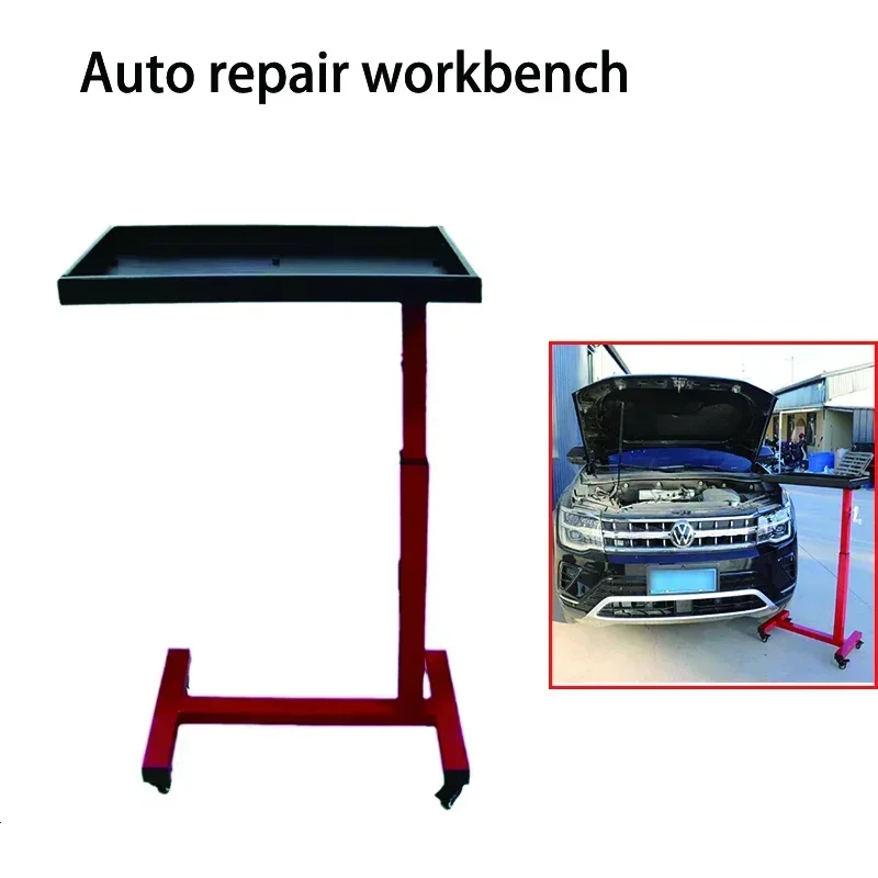 Car Maintenance Workbench Cart Tool Trolley With Wheels Toolbox Tray Storage Organizer Holder Garage Workbench Racks Accessories