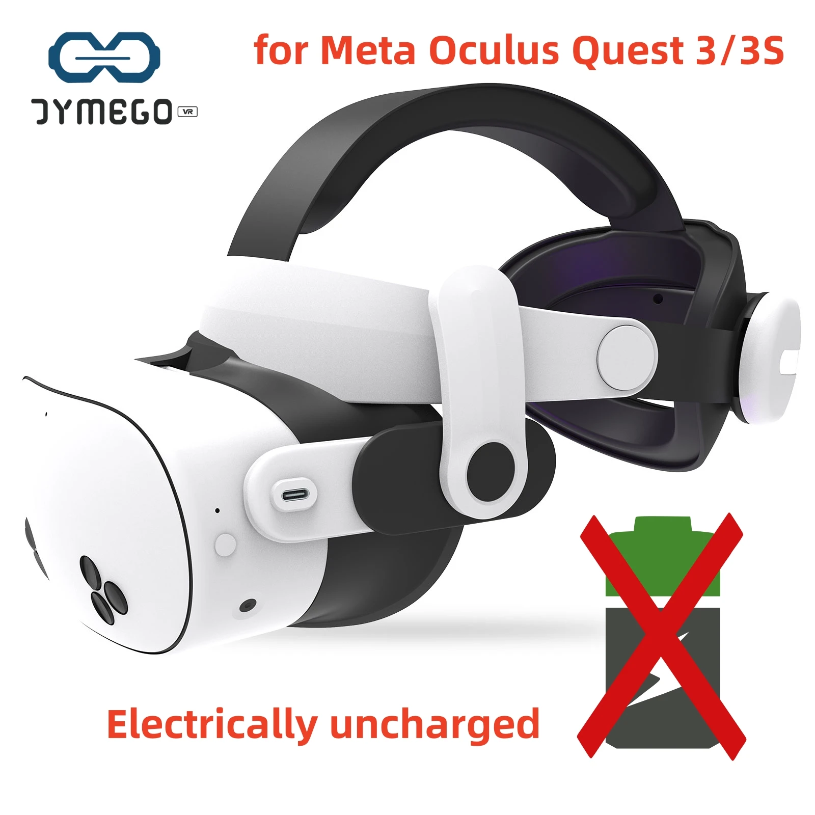 

Head Strap Accessories for Meta Oculus Quest 3/3S Non-Battery Soft and Comfortable, Enhanced Balance, Adjustable Elastic