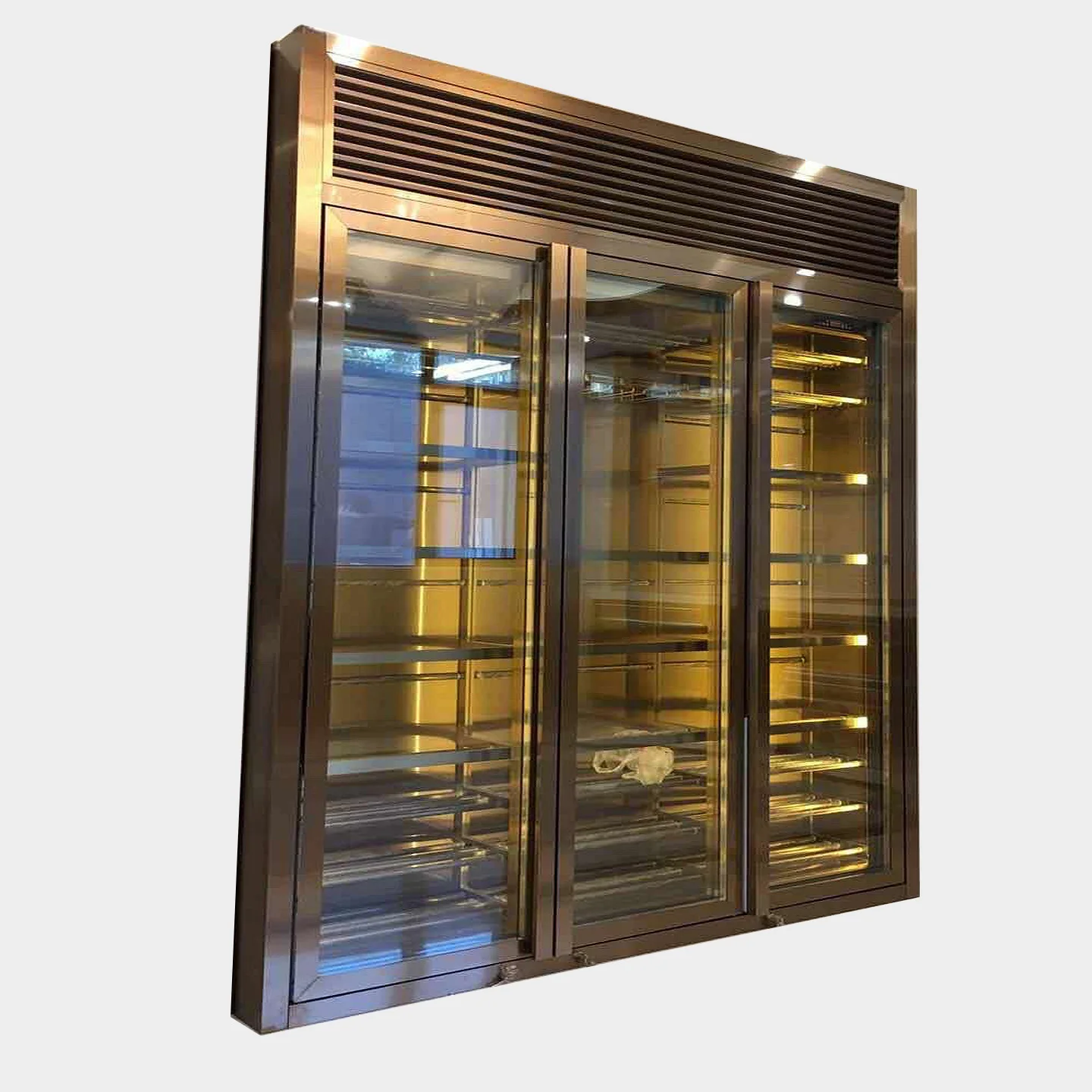 

Customized winery villa humidity and constant temperature stainless wine basement wine cellar light luxury Baijiu red