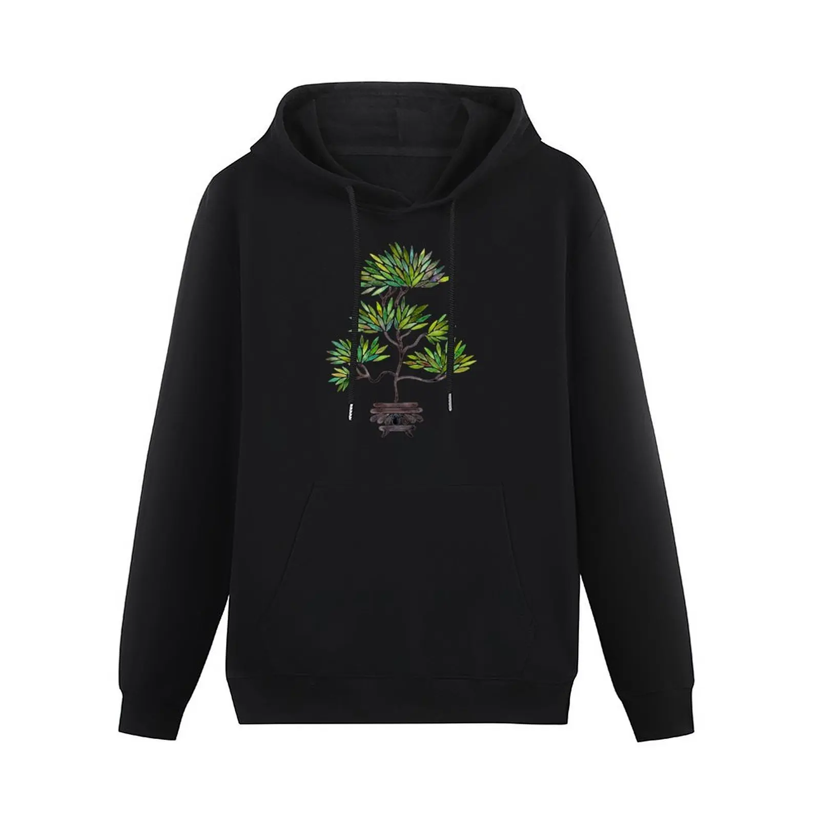 Bonsai Tree – Green Leaves Pullover Hoodie men's sweat-shirt mens designer clothes hoodie for men