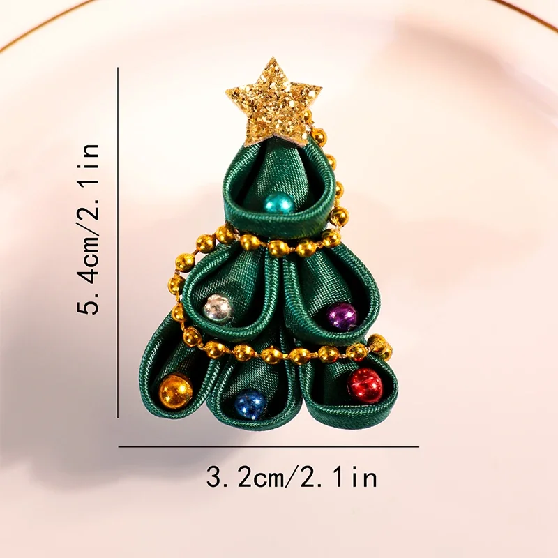 Oaoleer 2Pcs Christmas Elk Christmas Tree Hairpin with Rhinestone For Baby Girl Animals Hairclip Hairgrips Kids Hair Accessories