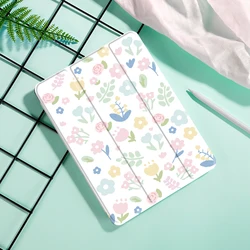 Flowers Case For iPad 9th/ 8th/ 7th Generation 10.2 inch Case,For MiNi 4/5/6 Cover,with Pencil Holder,Auto Wake/Sleep Cover