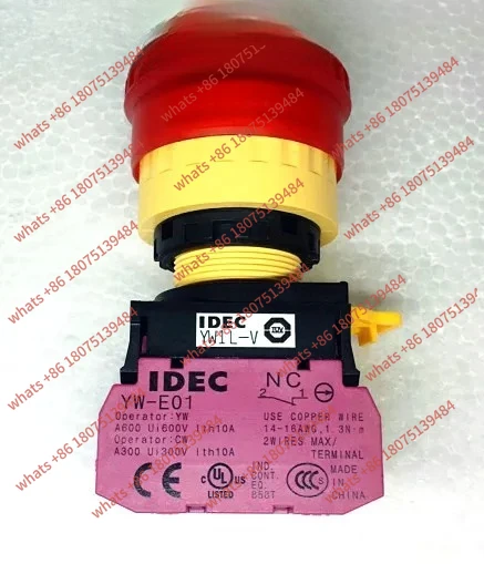 

10pcs YW1L-V YW1L-V4E11Q4R 02Q4R 01Q4R 11QM3R Emergency stop switch QM3R