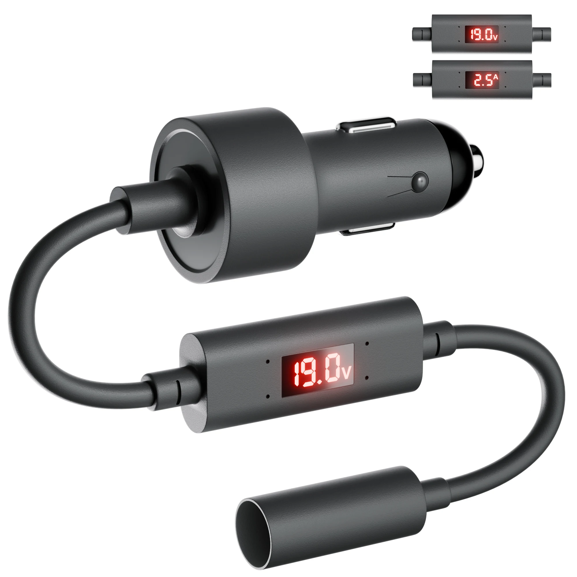 Starlink Mini Car Adapter with Step Up Booster and Real Time Voltage Current Monitor Cigarette Lighter Power Adapter DC Plug