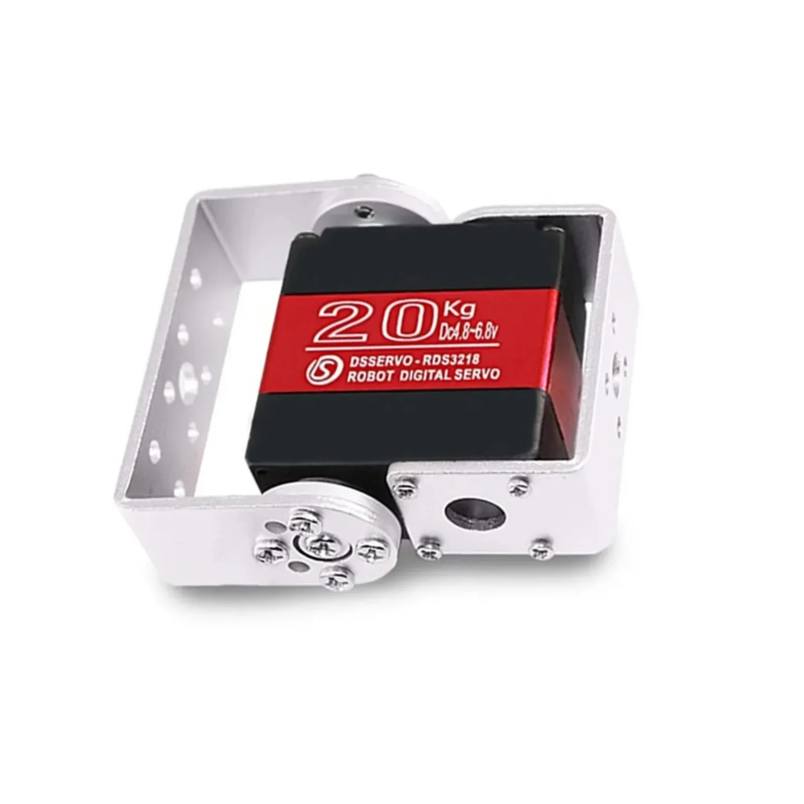 RDS3218 20KG Dual Shaft Digital Servo Waterproof High Torque Metal Gear Robot Arm Engine Motor U Bracket Developer