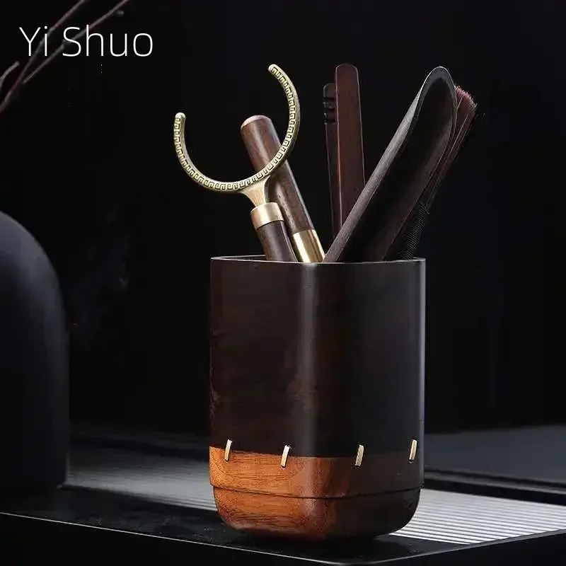 

Blackwood Solid Wood Six Items Set Tea Ceremony Tea Shovel Knife Pot Maintenance Pen Tea Ceremony
