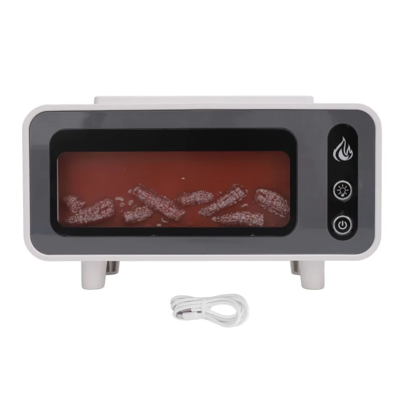 Vintage Flame Essential Oil Diffuser 200ml USB Aroma Humidifier for Home Spa Yoga Relaxation Fireplace Decor
