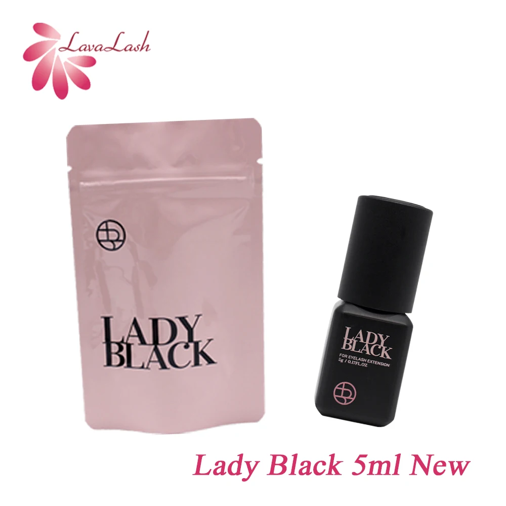 5ml Original Korea Lady colla per Extension ciglia nera colla per ciglia finte ad asciugatura rapida oltre 6 settimane a bassa irritazione