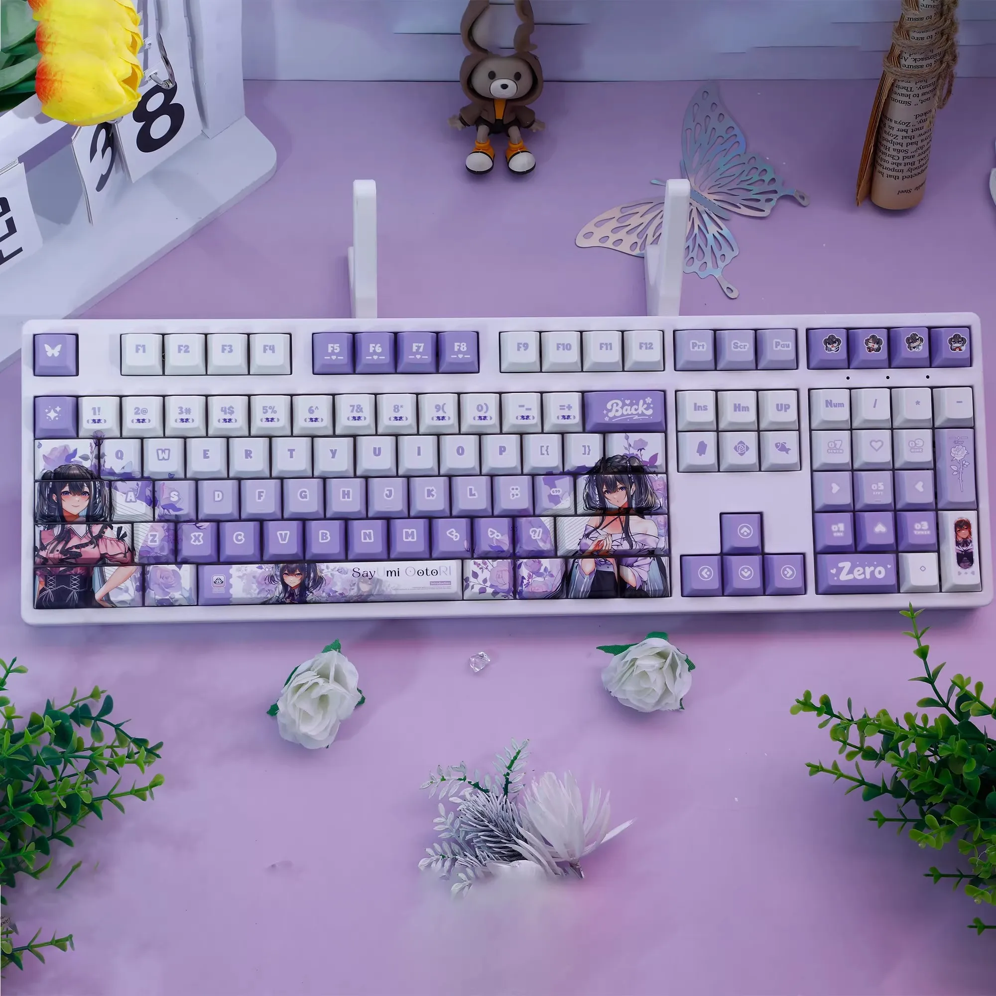 120 Keys ‌Sweet Girlfriend Game KeycapsアマカノCute おおとり さゆみ Cherry Profile Mechanical Keyboard Anime Holiday Gift Keyca
