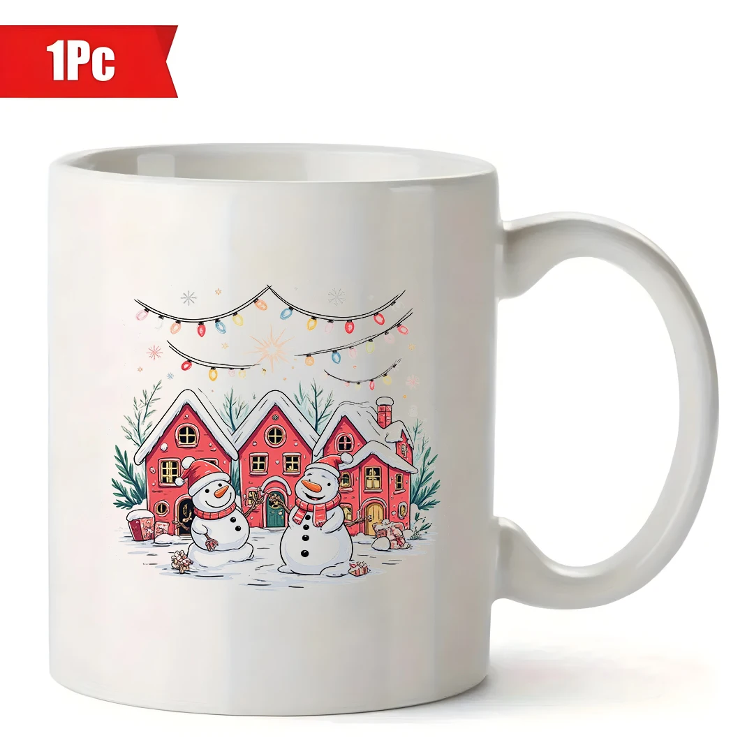 11oz cartoon Christmas mug Home water cup for kids Office creative coffee cup Christmas gift set