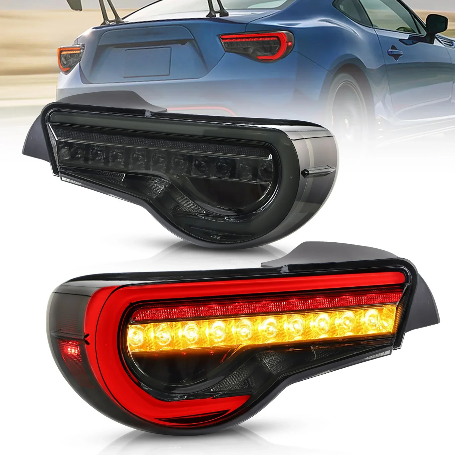 Full LED Tail Lights For Toyota 86 GT86 & Subaru BRZ & Scion FR-S 2012-2020 w/Sequential Indicator