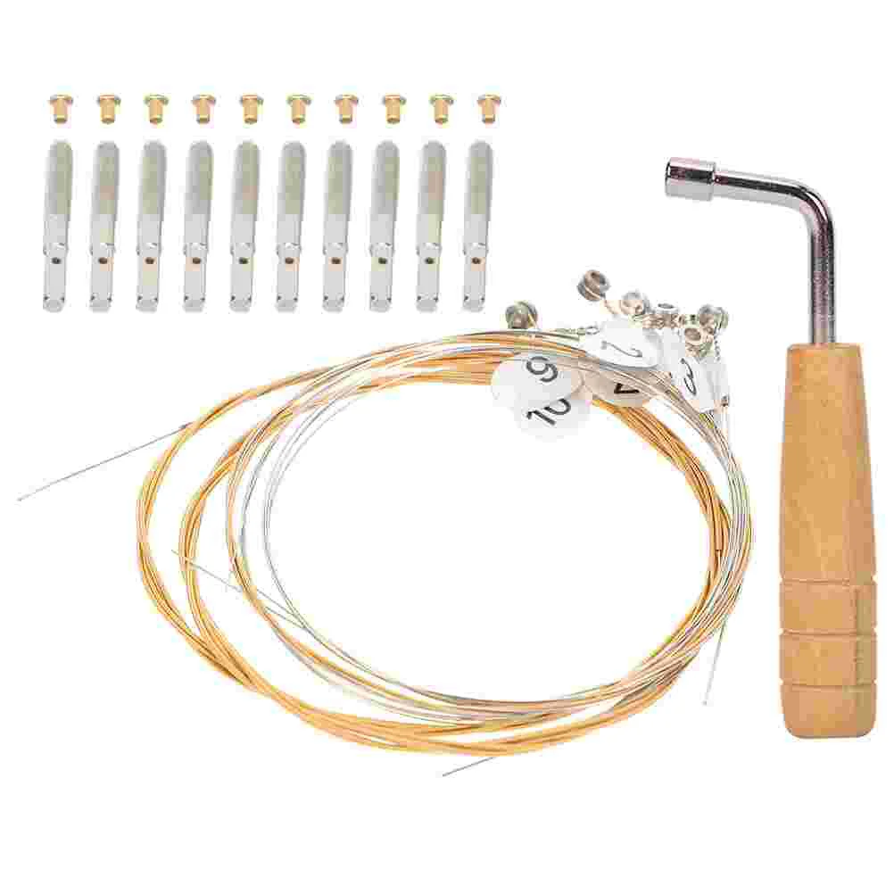 

Lyre Set Sturdy Peg Parts Harp Pin Nail Tuning Wrench Replacement Accessory String Pegs Musical Instruments Metal