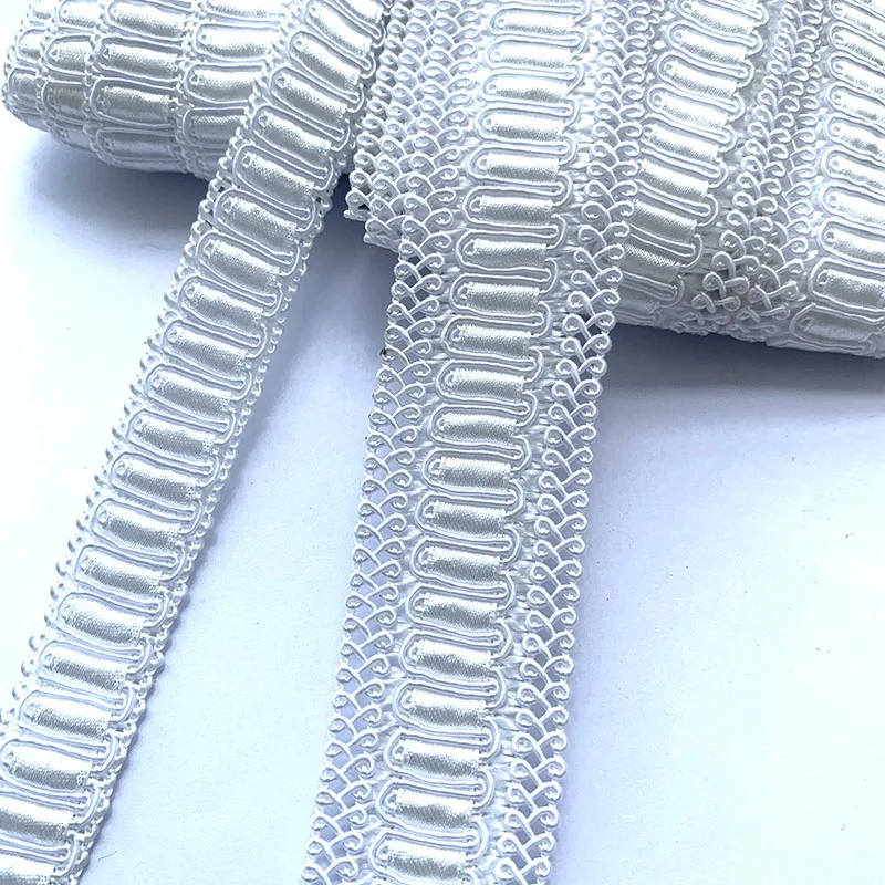 5m/16.4ft each pack Lace Sewing Trims Black white Curve ribbons Clothes Fabric curtain HandMade DIY crafts accessory decoration