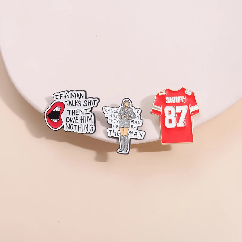 Famous Singer Music Album Enamel Pins Pop Lyrics Colorful Clothing Backpack Hat Brooches Lapel Badge Decorative Fans Wholesale