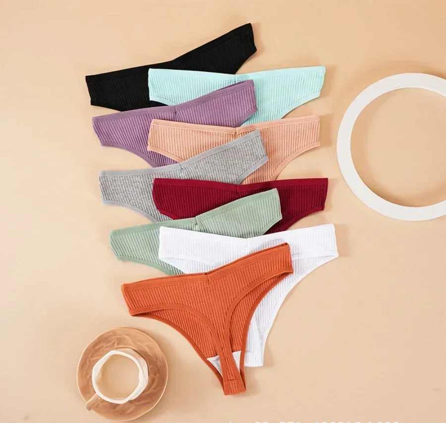 

G-string Panties Cotton Women's Underwear Sexy Panties Female Underpants Thong Solid Color Pantys Lingerie M-XL Design