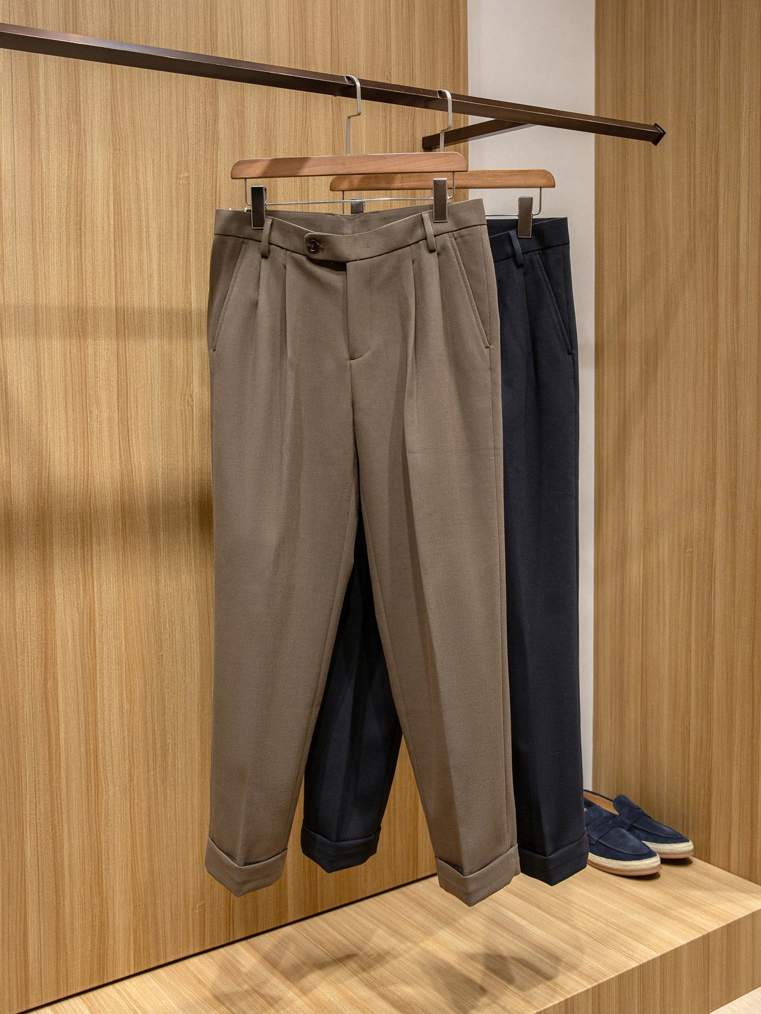 

Итальянские мужские брюки Sle Busin Gentleman West из смесовой шерсти и лиоцелла, прямого кроя, повседневные, высокого качества, осенние