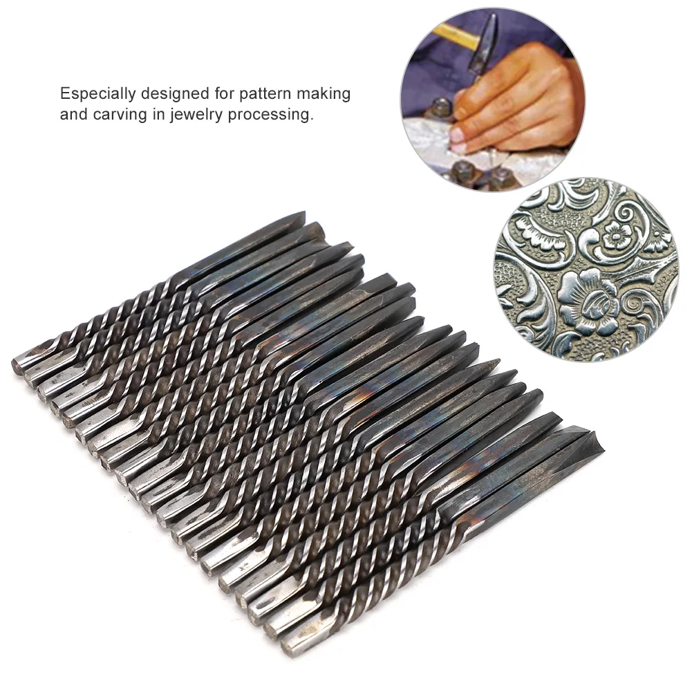 20PCS/Set Professional Jewelry Anvil Chisel Tools Processing Making Carving Tools Jewelry Processing Tools Jewelry Chisel