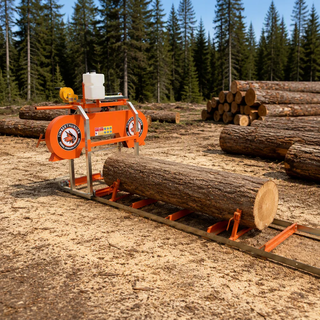 for& Professional RS18G Horizontal Log Band Saw | 7.5kW Powered Woodworking Machine | Portable Farm estry Use Easy