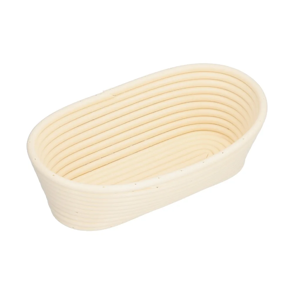 Durable Food Grade PP Bread Proofing Basket Oval Shape European Style Banneton Basket Rattan Woven Dough Rising Bowl Artisan