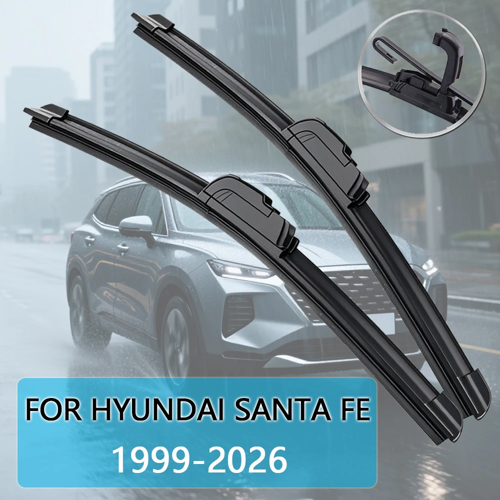 

Щетка стеклоочистителя автомобиля для Hyundai Santa Fe (SM CM DM TM MK5) 1999-2026, резиновая заправка для лобового стекла, стеклоочиститель переднего стекла, автоаксессуары